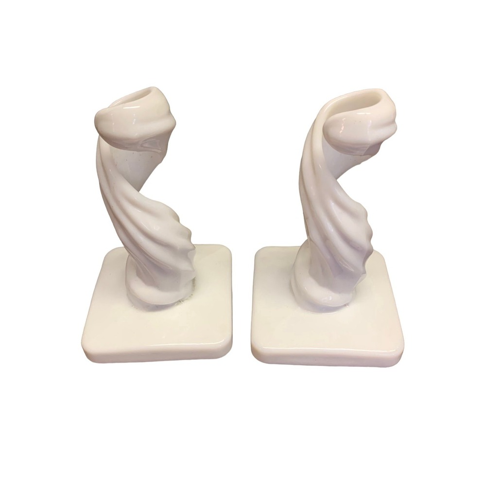 Vintage Westmorland milk glass candle holders